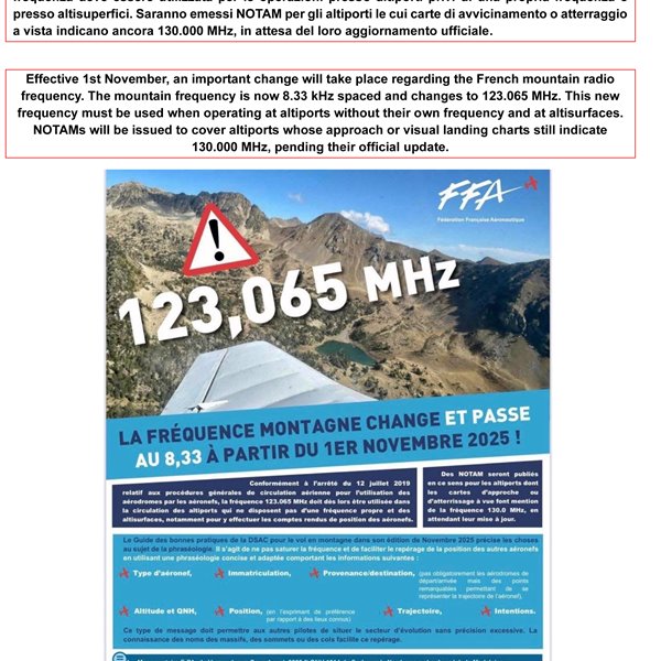 Avviso Importante - Important Notice